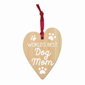 2023 Worlds Best Dog Mom wooden ornament seasonal cat wear,holiday pet clothes