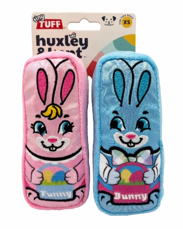 *Seasonal - SPRING* Lulubelles Tiny Tuffs 2pk Dog Toy - Funny Bunnies seasonal cat wear,holiday pet clothes