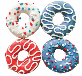 *Seasonal - SUMMER* Bosco & Roxy's 4th of July - Mini Donut Dog Cookie seasonal cat wear,holiday pet clothes