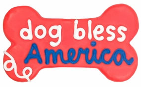 *Seasonal - SUMMER* Bosco & Roxy's 4th of July - "Dog Bless America" 6" Bone Dog Cookie seasonal cat wear,holiday pet clothes