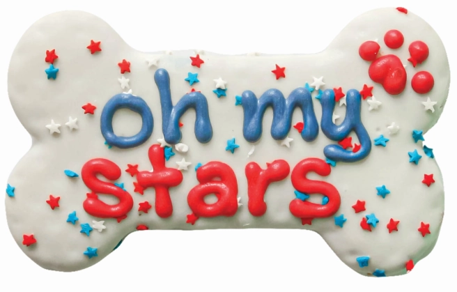 *Seasonal - SUMMER* Bosco & Roxy's 4th of July - "Oh My Stars" 6" Bone Dog Cookie seasonal cat wear,holiday pet clothes