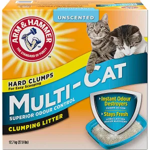 A&H Multi-Cat Clumping Litter Unscented 12.7KG adult cat food, best cat food for adults