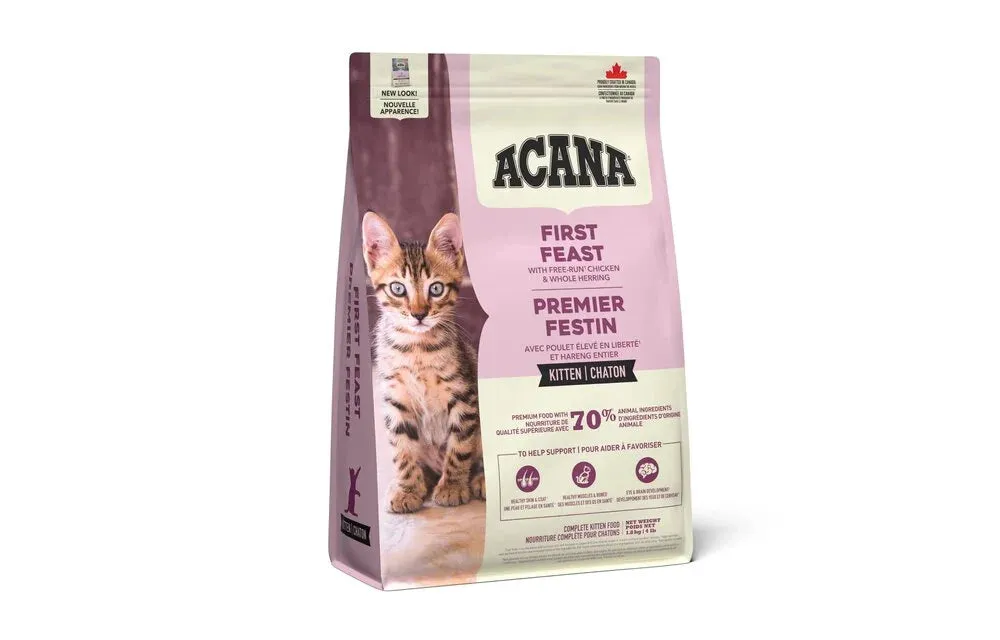 Acana First Feast Cat Food kitten care supplies, kitten milk replacer