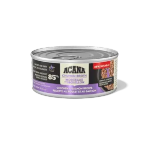 Acana Kitten Chunks in Broth Chicken & Salmon Recipe kitten care supplies, kitten milk replacer