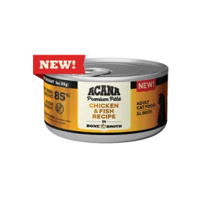ACANA Premium Pate Chicken & Fish Recipe Canned Cat Food wet cat food, canned cat food