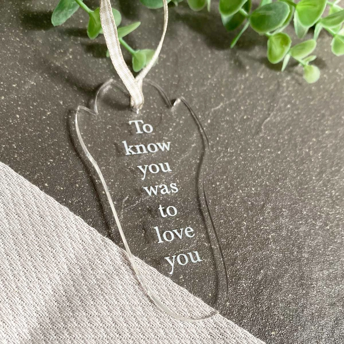 Acrylic Memorial Rabbit Paw Hanging Decoration - Colour Options