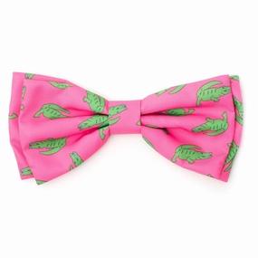 Al The Gator Dog Bow Tie Pink dog collar accessory,collar decor
