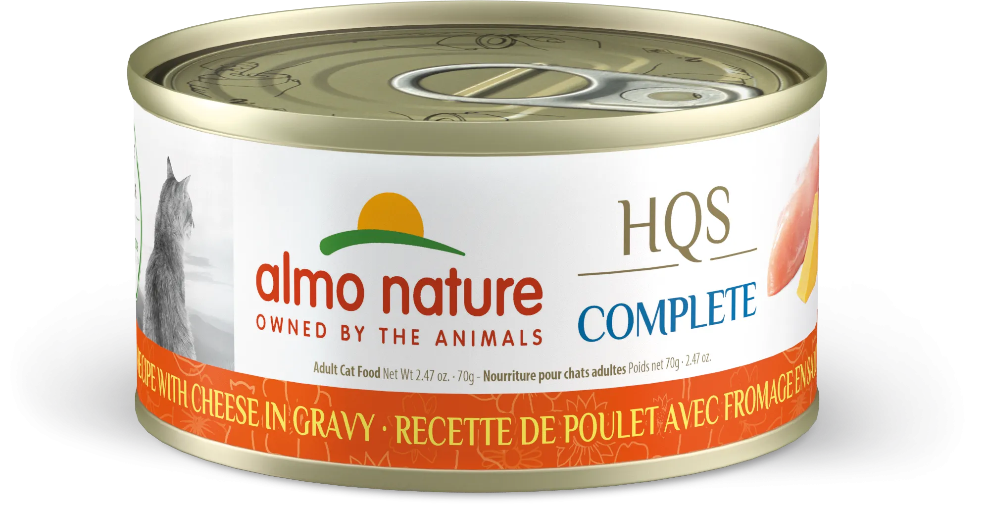 Almo Nature HQS Complete Chicken & Cheese in Gravy 70g dry cat food, cat kibble