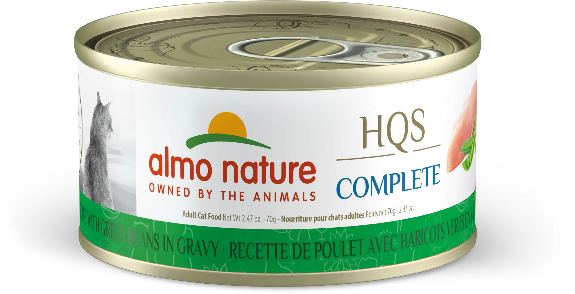 Almo Nature HQS Complete Chicken & Green Bean in Gravy 70g dry cat food, cat kibble