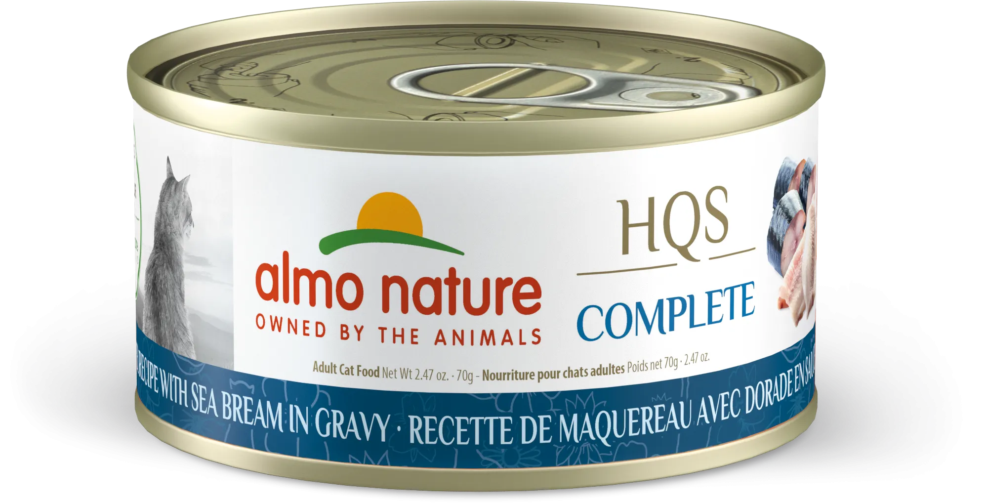 Almo Nature HQS Complete Mackerel & Sea Bream in Gravy 70g dry cat food, cat kibble