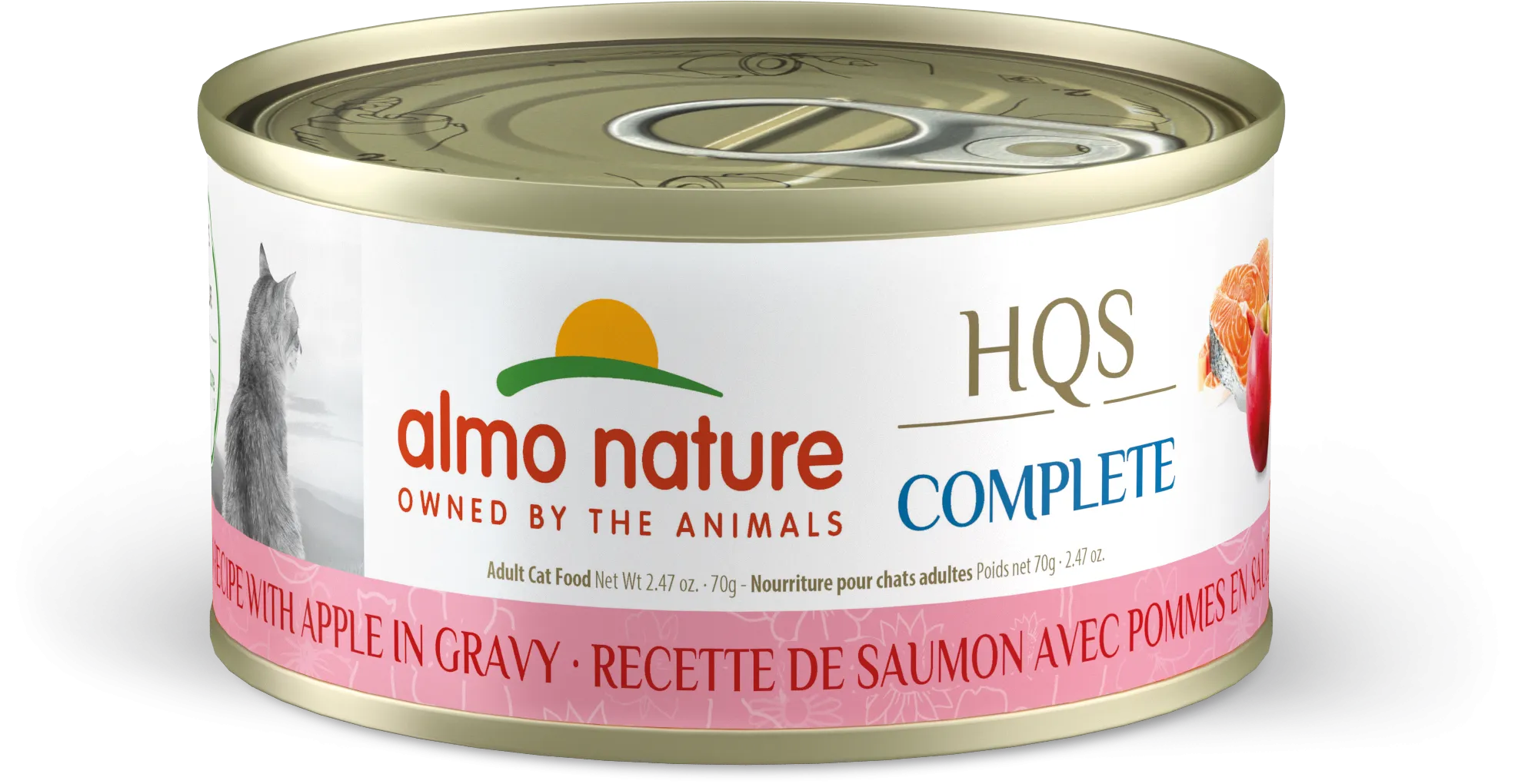 Almo Nature HQS Complete Salmon & Apple in Gravy 70g dry cat food, cat kibble