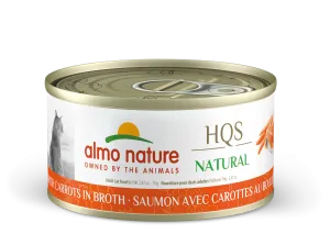 Almo Nature HQS Natural Salmon & Carrots in Broth 70g dry cat food, cat kibble