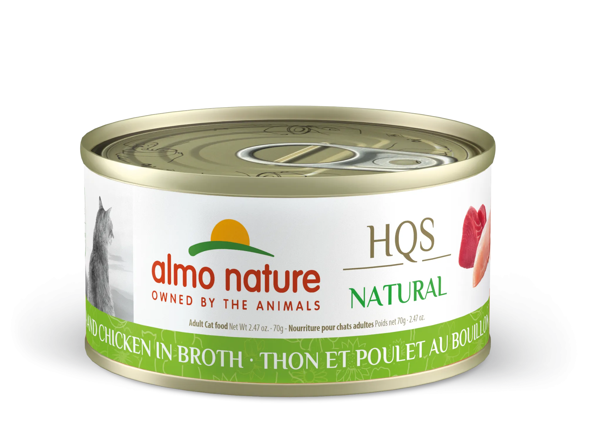 Almo Nature HQS Natural Tuna & Chicken in Broth 70g dry cat food, cat kibble