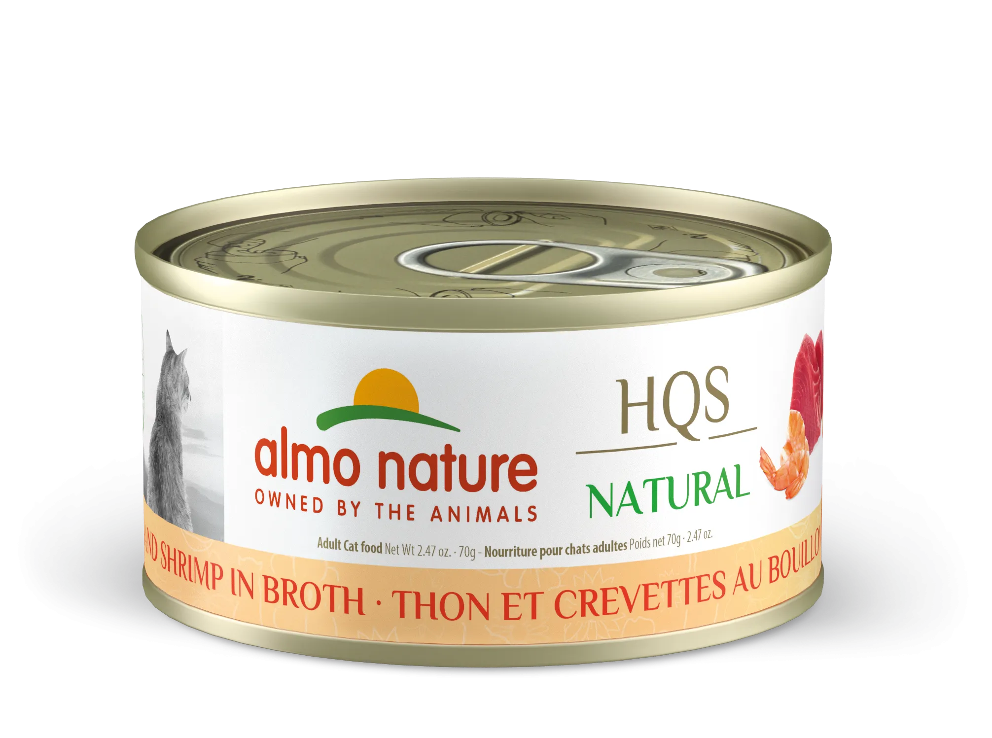 Almo Nature HQS Natural Tuna & Shrimp in Broth 70g dry cat food, cat kibble