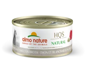 Almo Nature HQS Natural Tuna & Whitebait Smelt in Broth 70g dry cat food, cat kibble