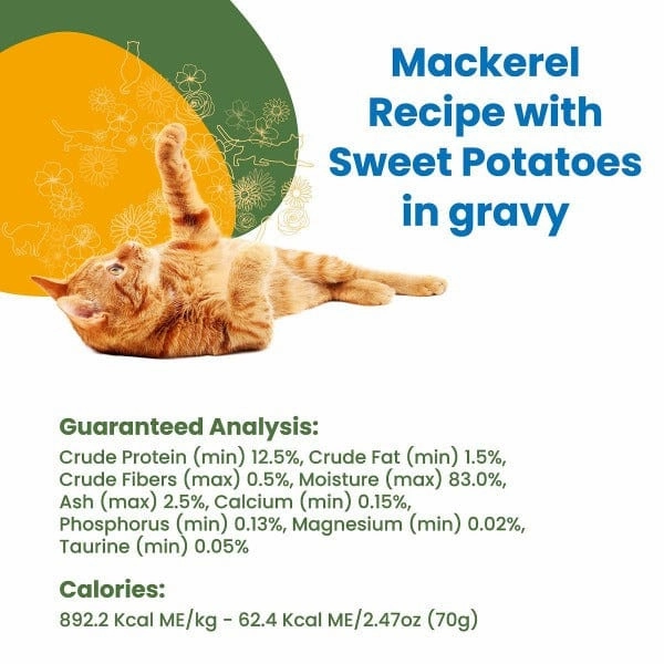 Almo Nature HQS Complete Mackerel with Sweet Potatoes in Gravy Canned Cat Food
