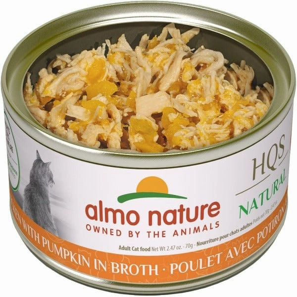 Almo Nature HQS Natural Chicken with Pumpkin in Broth Canned Cat Food