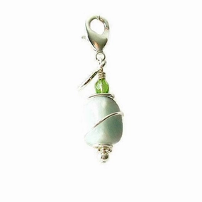 Amazonite Healing Dog Collar Charm Green Pawmulet dog collar charm,pet tag