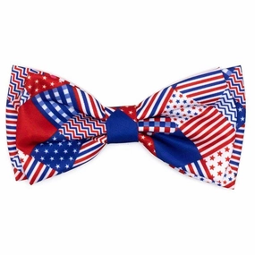 Americana Dog Bow Tie dog collar accessory,collar decor