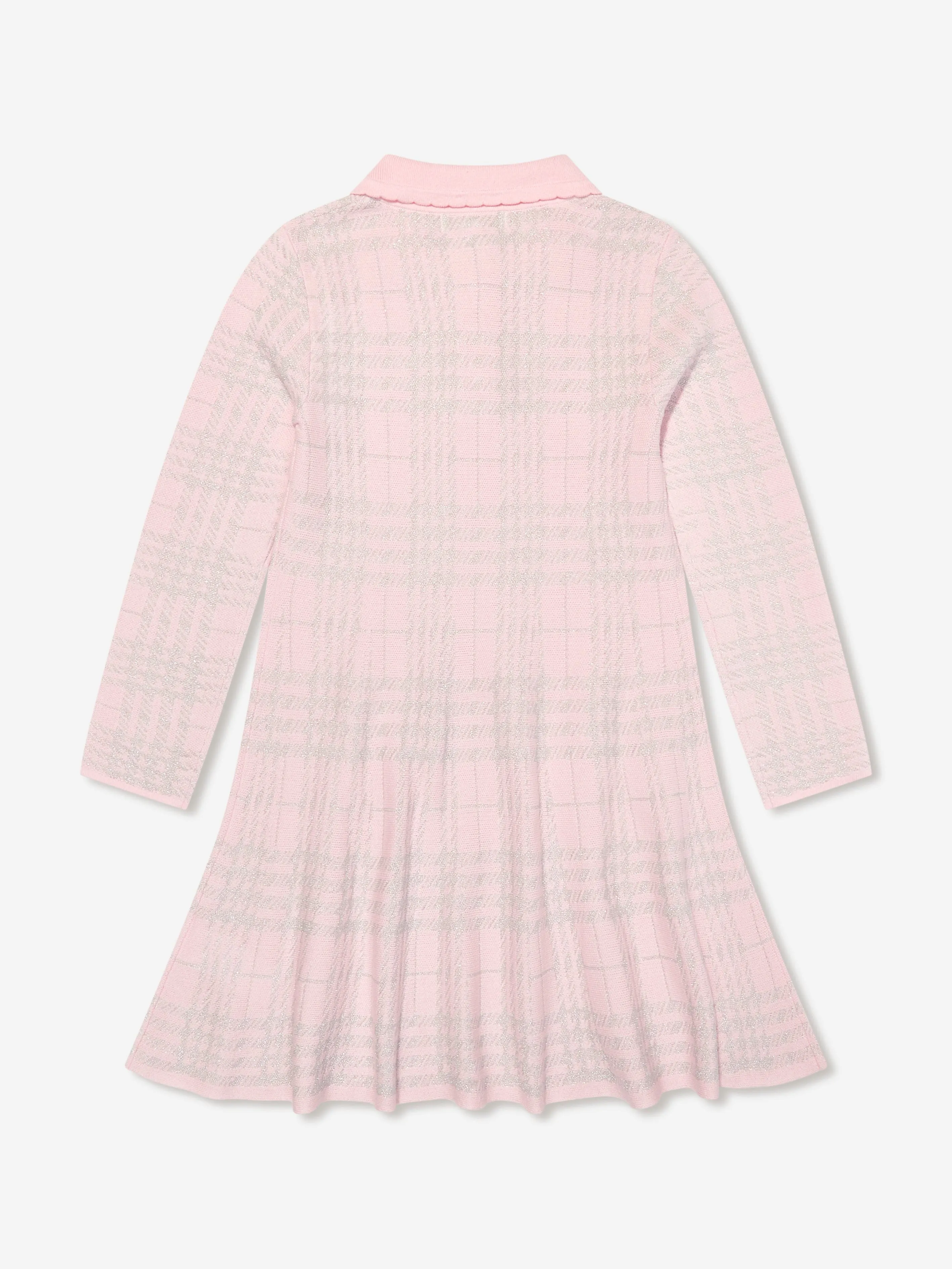 Angels Face Girls Amina Check Knitted Dress in Pink