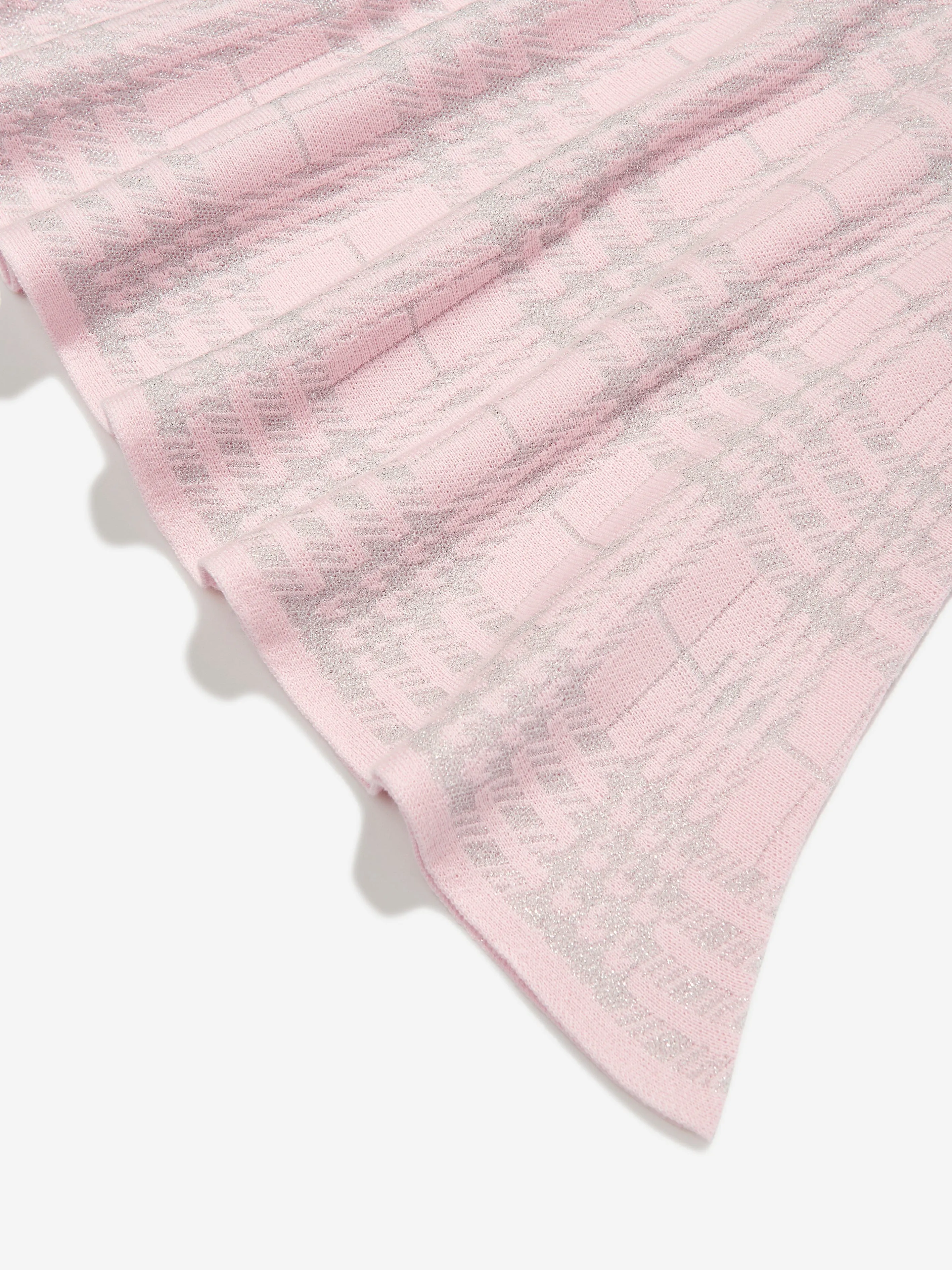 Angels Face Girls Amina Check Knitted Dress in Pink