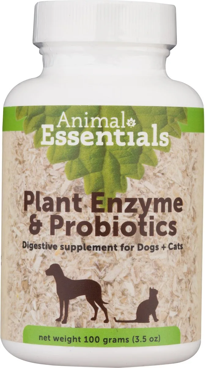 Animal Essentials Plant Enzyme with Probiotics Digestive Supplement for Dogs and Cats cat digestion aid, sensitive stomach cat food
