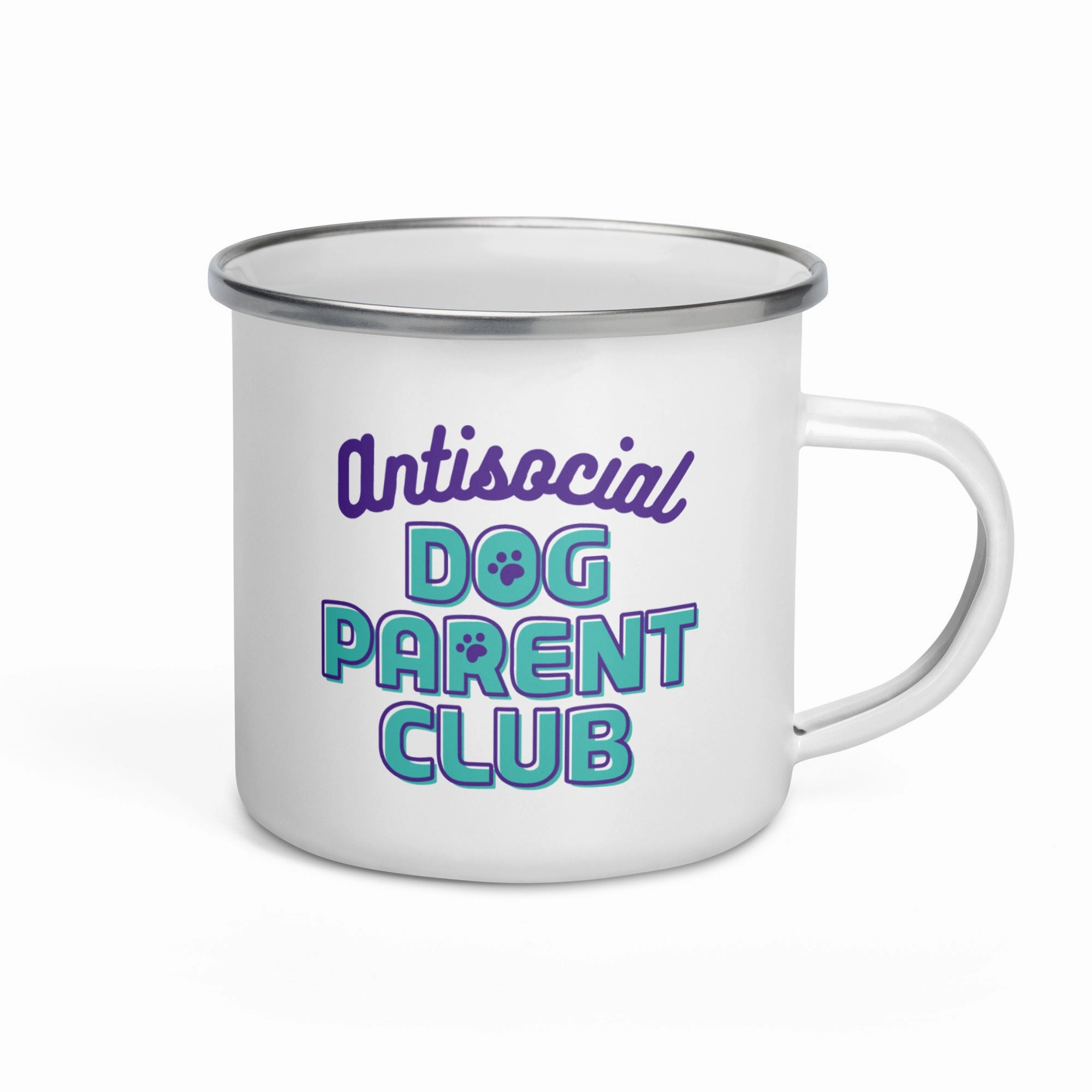 Antisocial Dog Parent Club enamel mug
