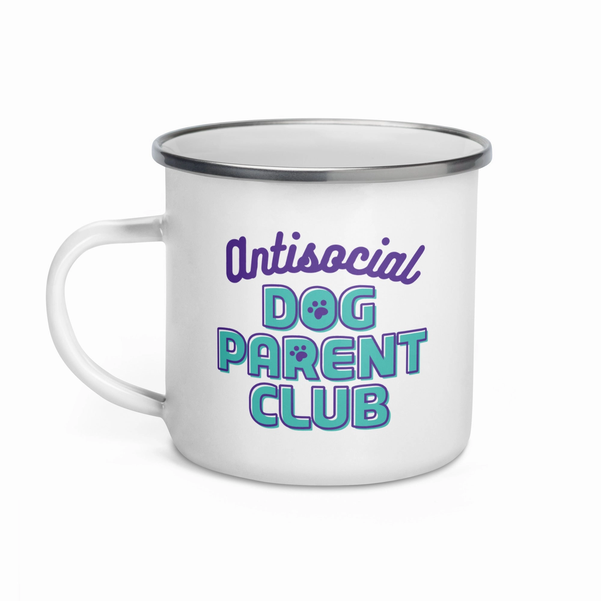 Antisocial Dog Parent Club enamel mug