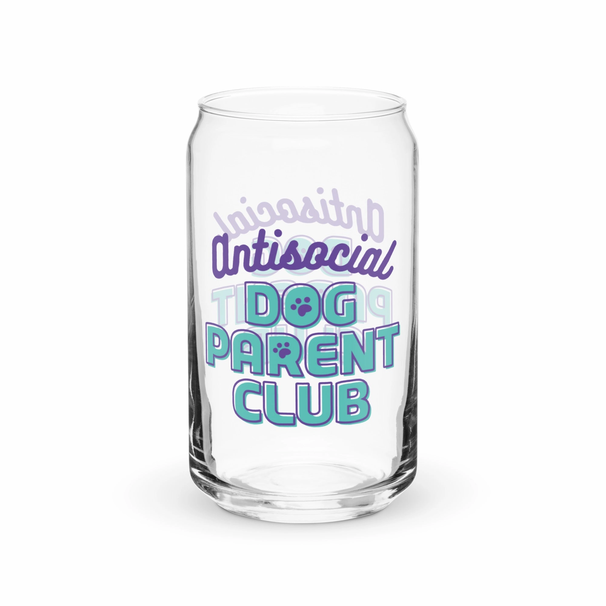 Antisocial Pet Parent Can-shaped glass