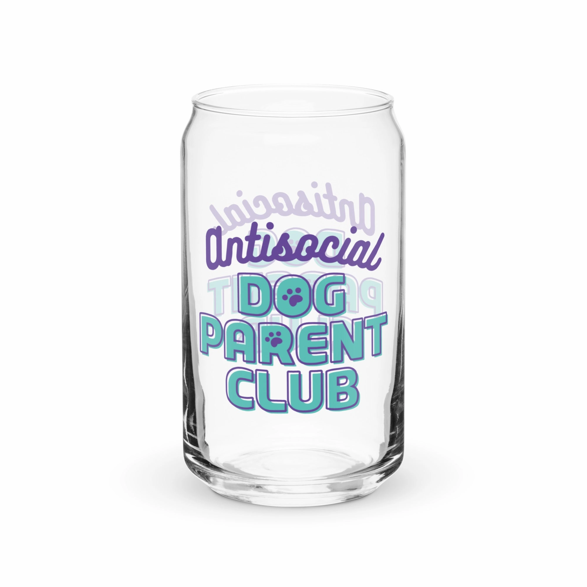 Antisocial Pet Parent Can-shaped glass
