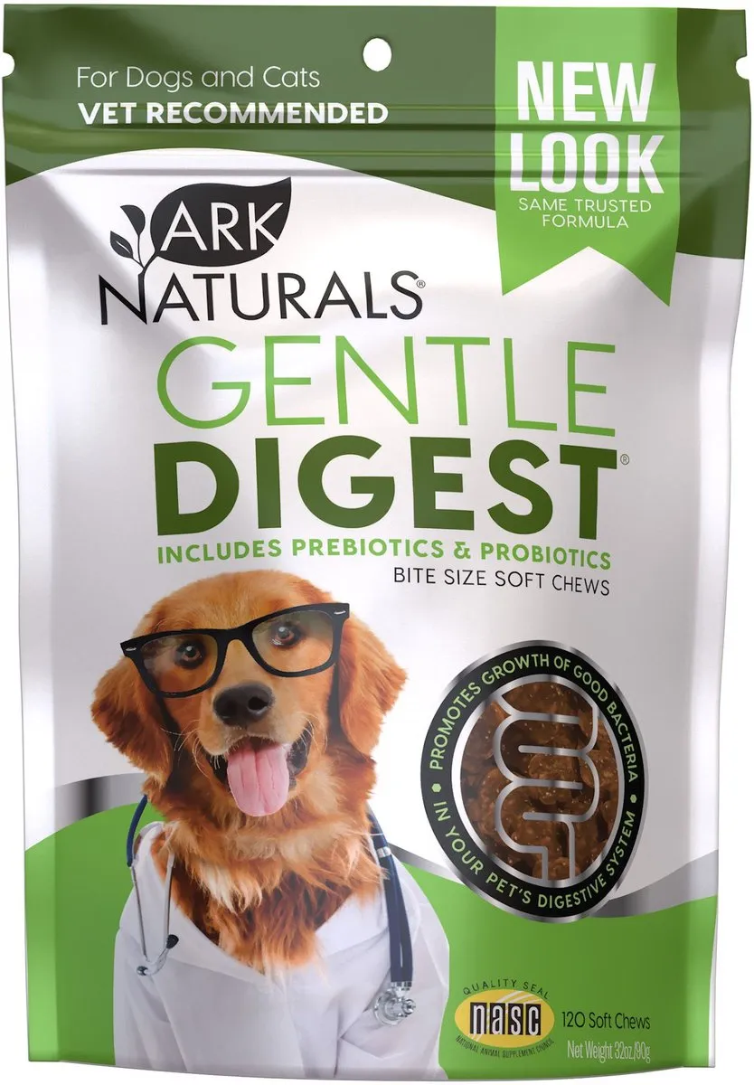 Ark Naturals Gentle Digest Soft Chews for Dogs and Cats soft cat treats, chewy cat snacks
