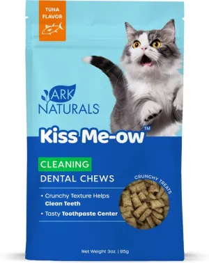 Ark Naturals Kiss Me-Ow Cleaning Tuna Dental Chews Crunchy Cat Treats dental cat treats, cat teeth cleaning