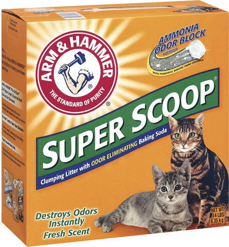 Arm & Hammer Super Scoop Litter - Fresh Scent clumping litter for cats, natural cat litter