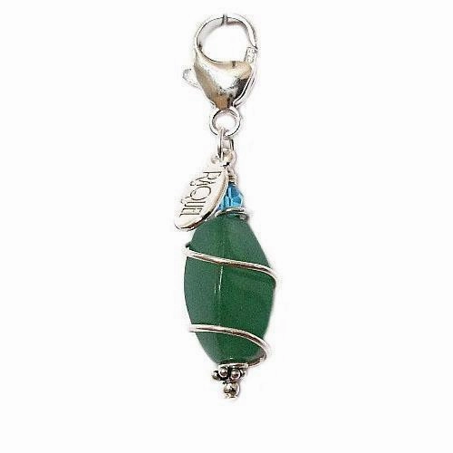 Aventurine Healing Dog Collar Charm Twisted Pawmulet dog collar charm,pet tag