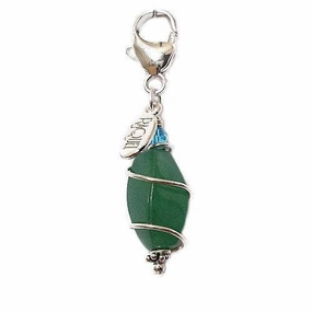Aventurine Healing Dog Collar Charm Twisted Pawmulet dog collar charm,pet tag