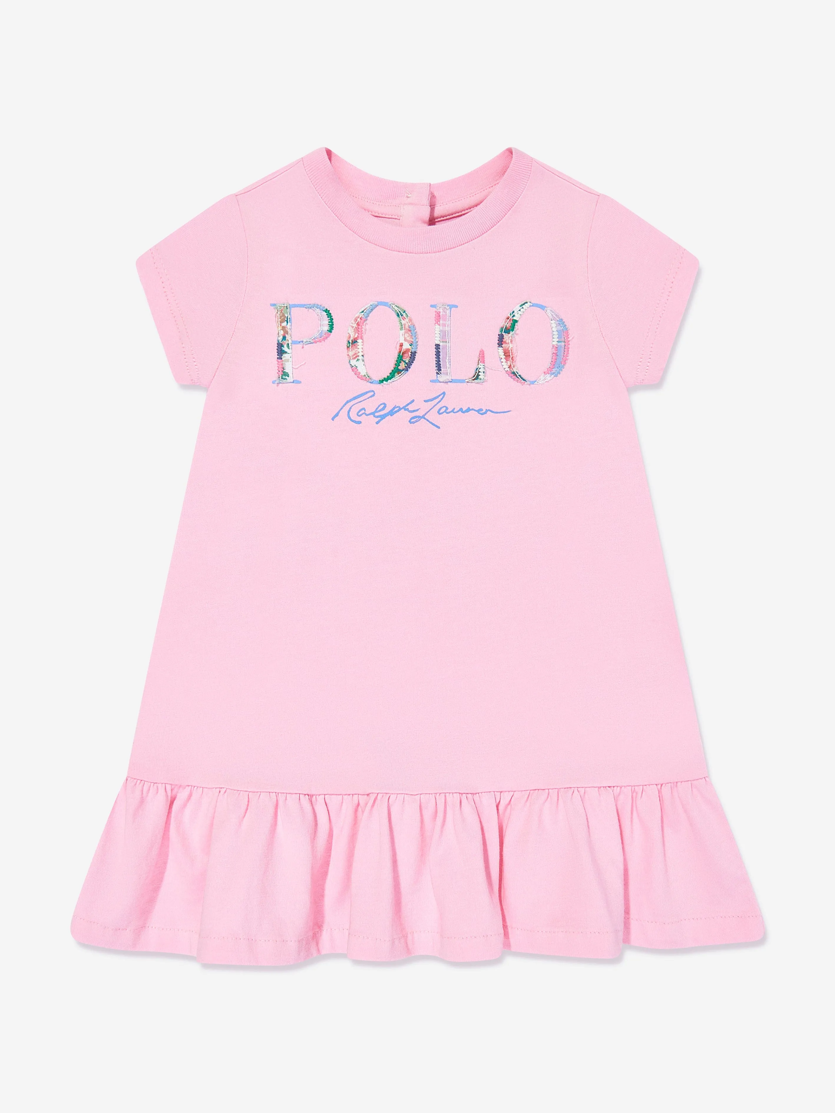 Baby Girls Polo Logo Dress in Pink
