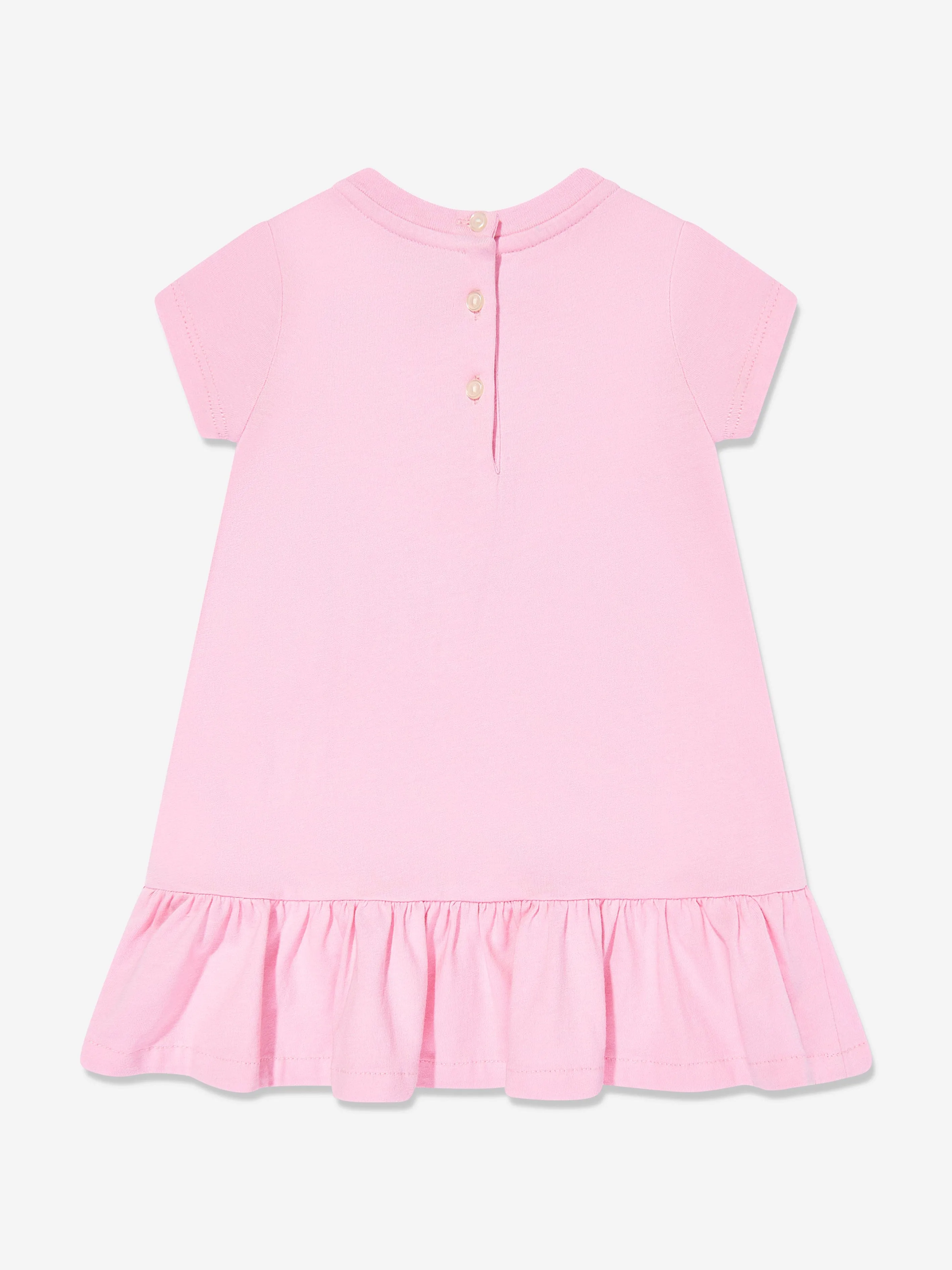 Baby Girls Polo Logo Dress in Pink