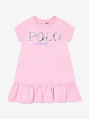 Baby Girls Polo Logo Dress in Pink