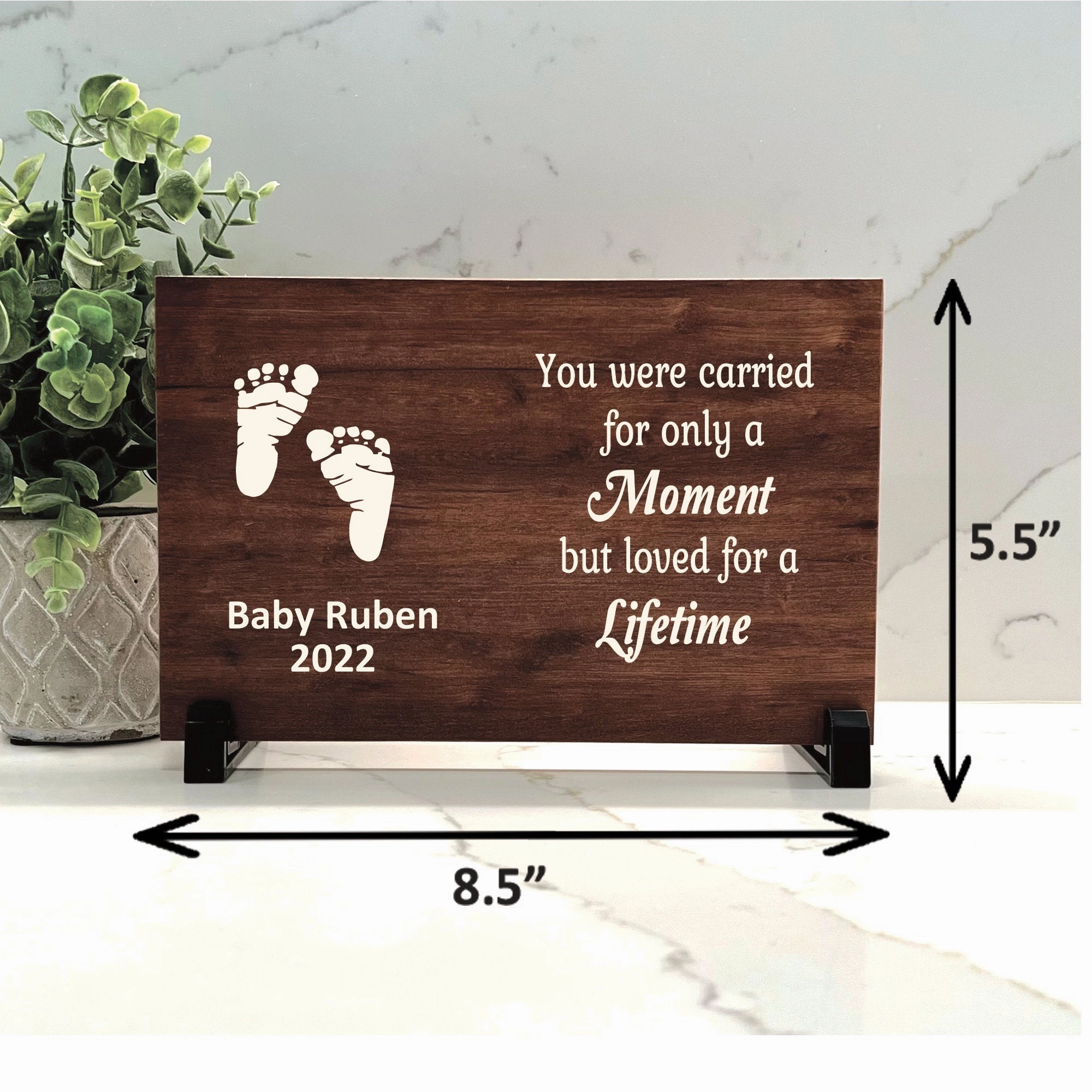 Baby Memorial - Personalized Wood Memorial Gift for Baby Loss