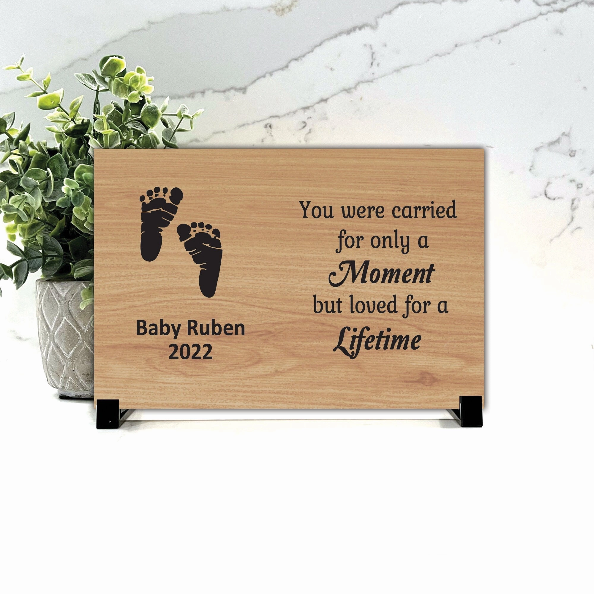 Baby Memorial - Personalized Wood Memorial Gift for Baby Loss show poultry,grooming poultry