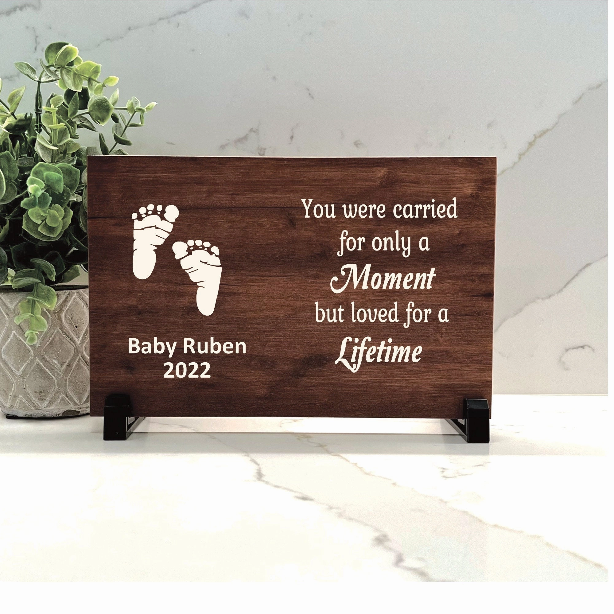 Baby Memorial - Personalized Wood Memorial Gift for Baby Loss