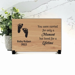 Baby Memorial - Personalized Wood Memorial Gift for Baby Loss show poultry,grooming poultry