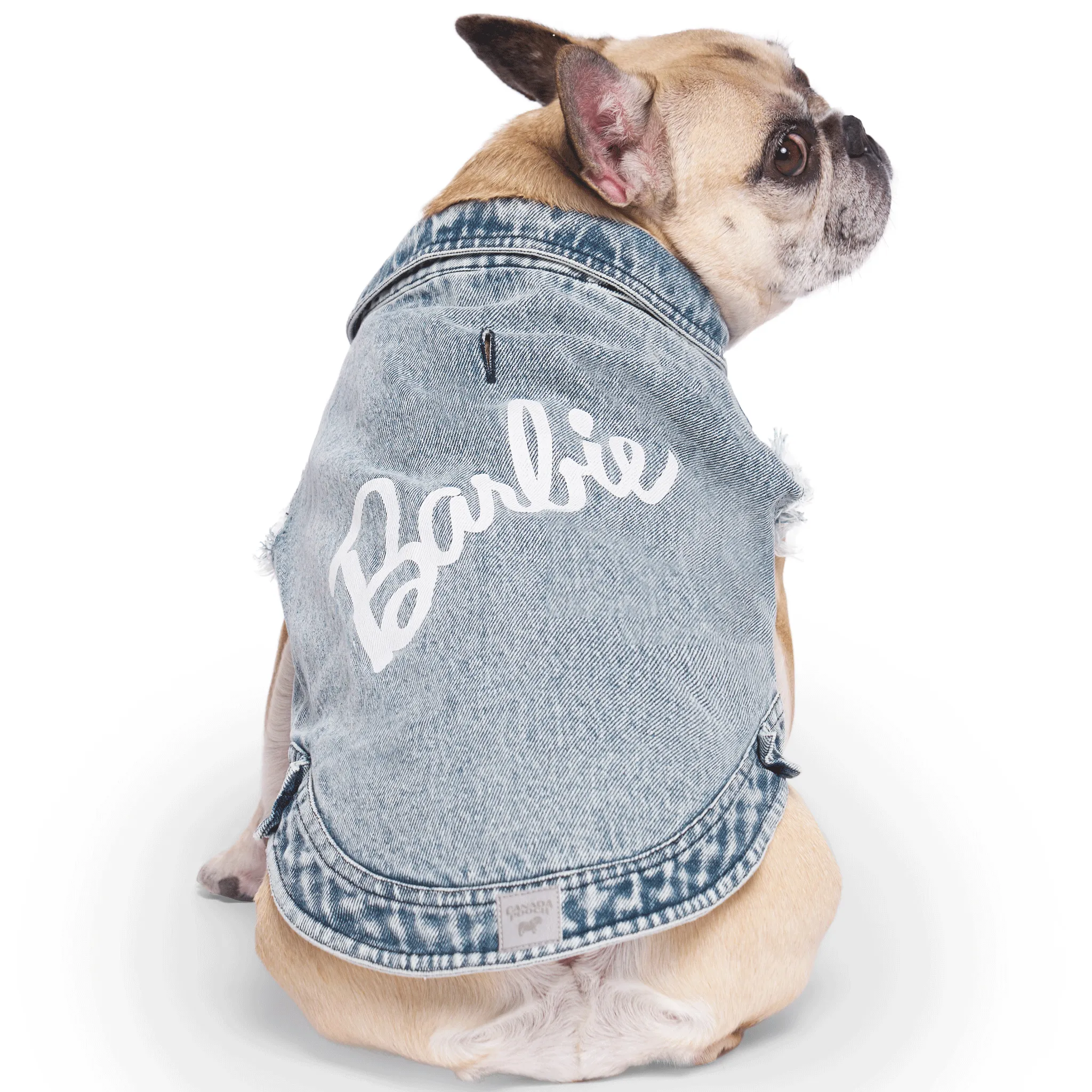 Barbie Downtown Denim Vest - Acid Wash Blue