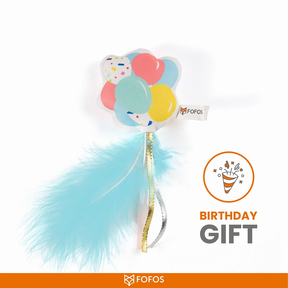 Barkbutler x Fofos Birthday Balloon Catnip Toy for Cats