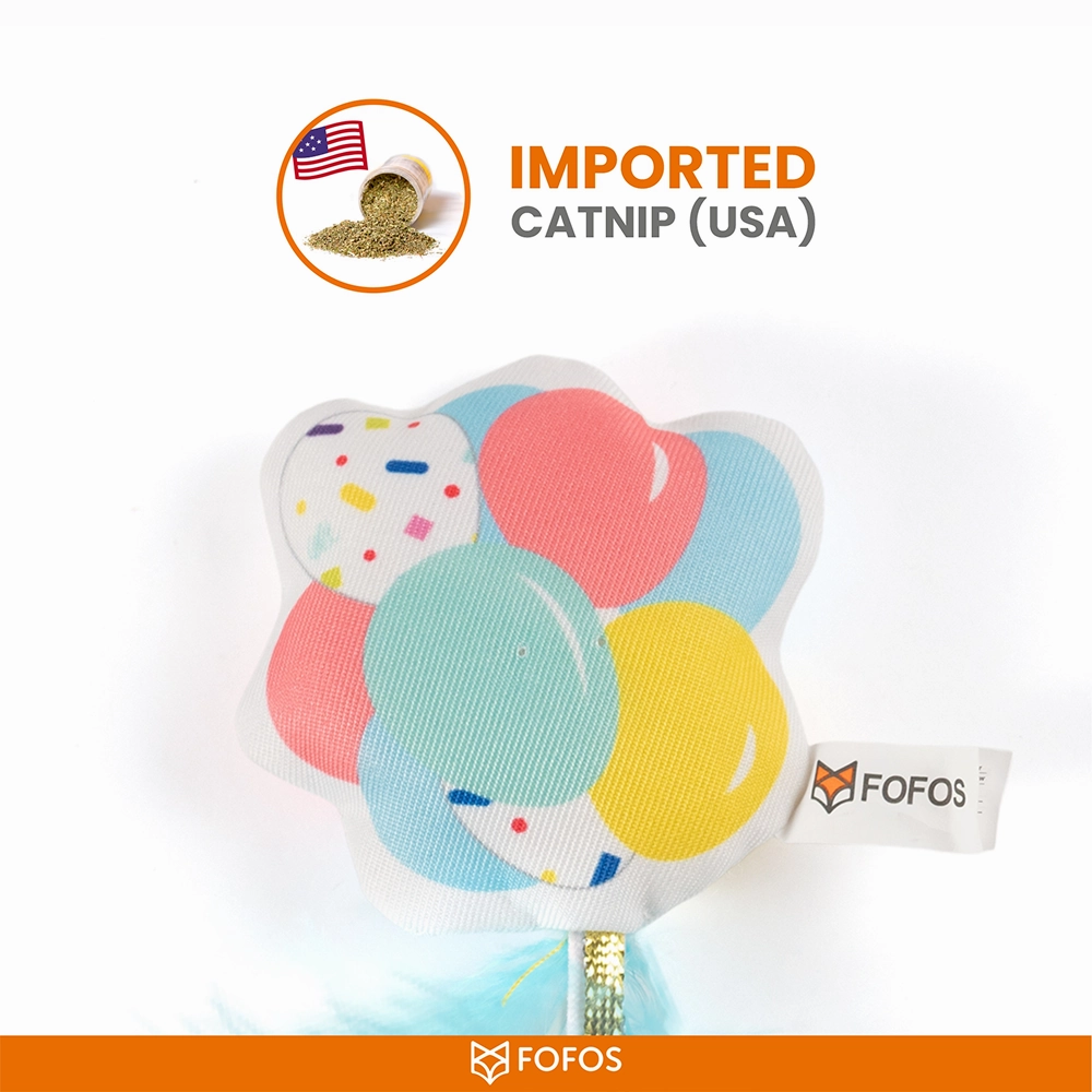 Barkbutler x Fofos Birthday Balloon Catnip Toy for Cats
