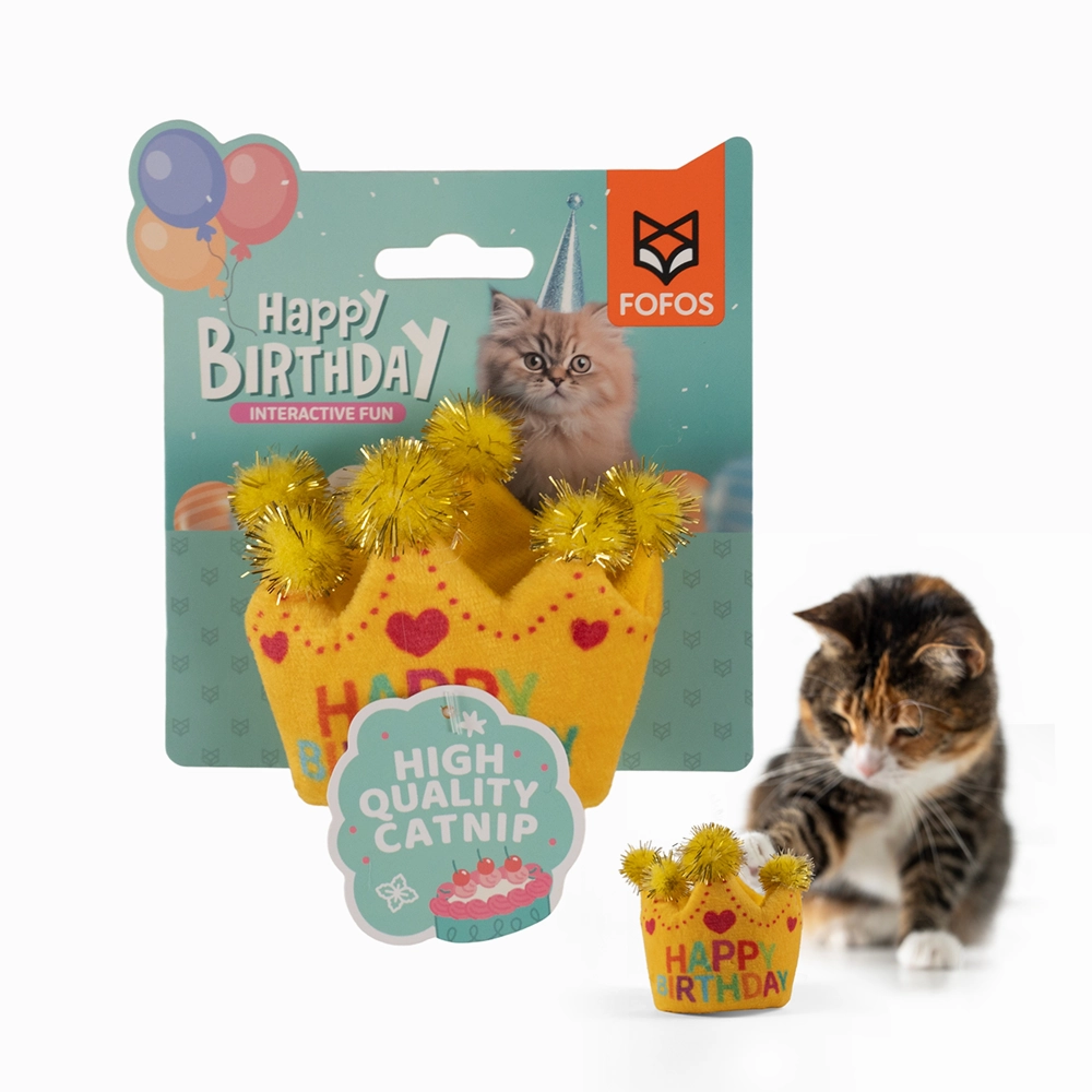 Barkbutler x Fofos Birthday Crown Catnip Toy for Cats