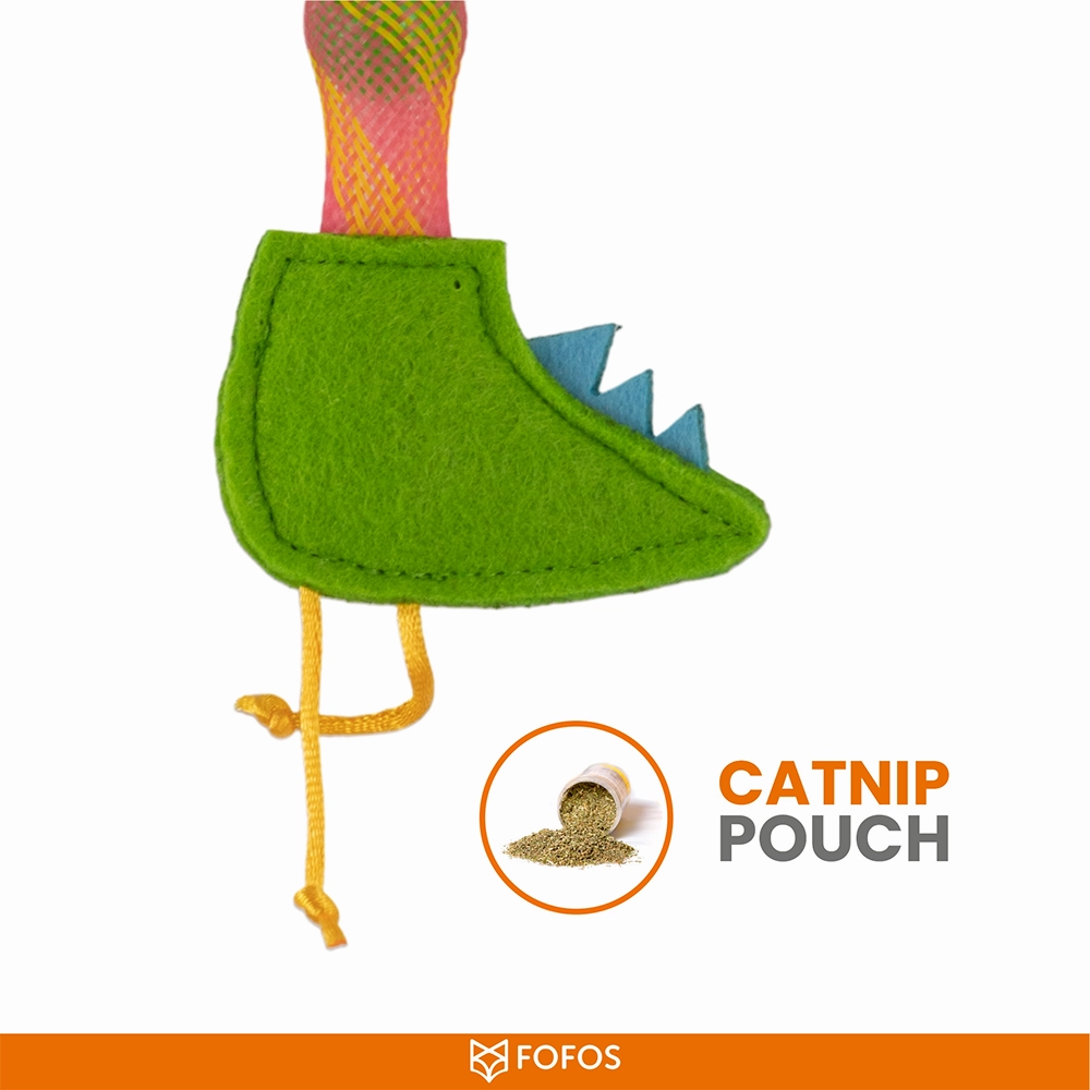 Barkbutler x Fofos Crocodile Flick Tube Catnip Toy for Cats
