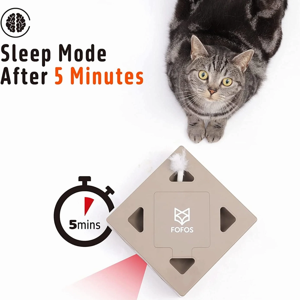 Barkbutler x Fofos ErratiCat Electronic Toy for Cats (White)