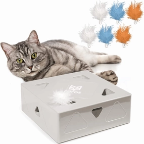 Barkbutler x Fofos ErratiCat Electronic Toy for Cats (White)