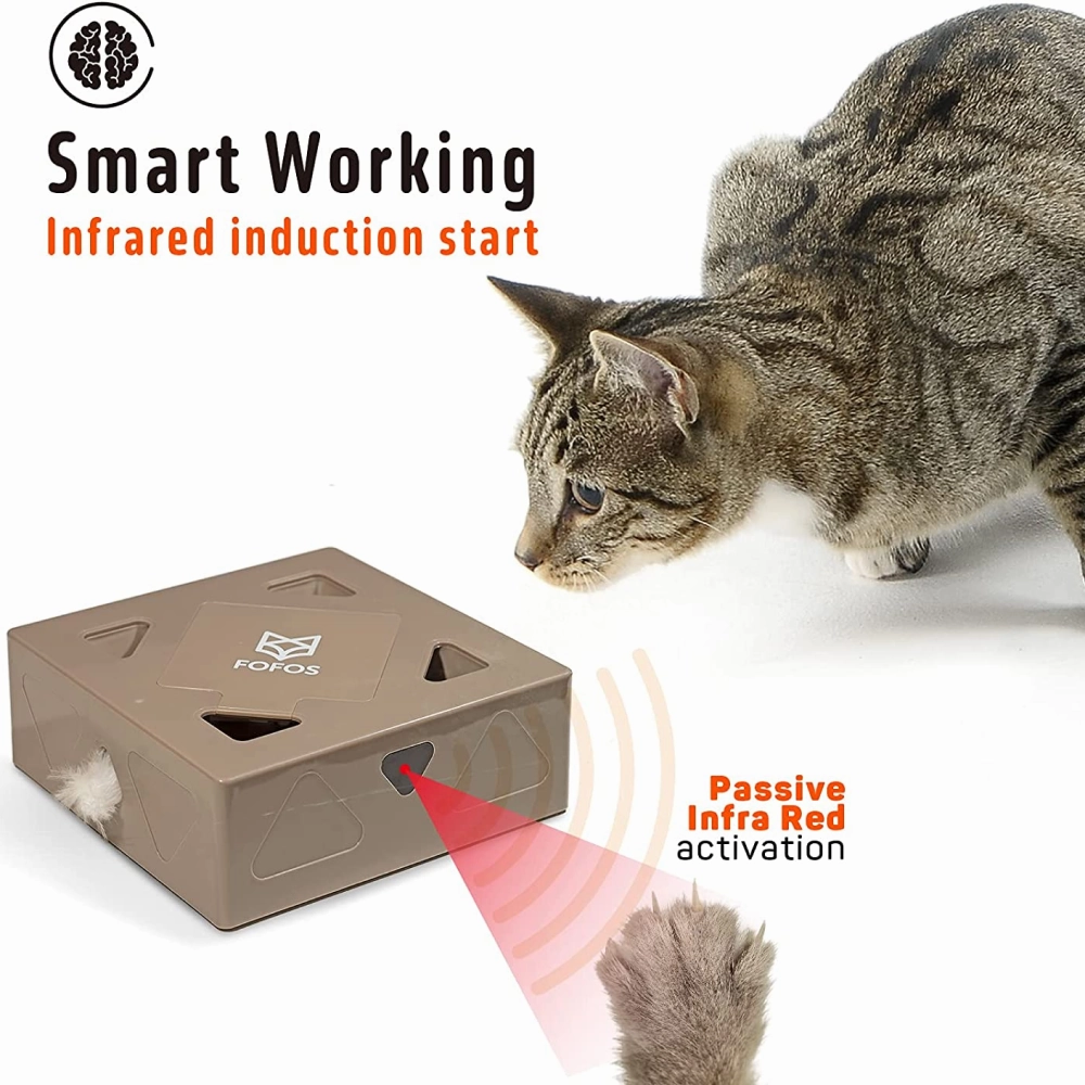 Barkbutler x Fofos ErratiCat Electronic Toy for Cats (White)